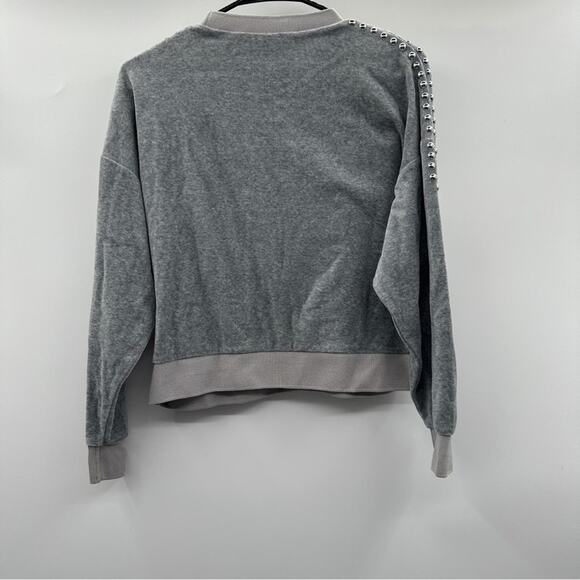 IRO Heathen Studded Heather Gray Long Sleeve Sweatshirt‎ Size S - Picture 6 of 10